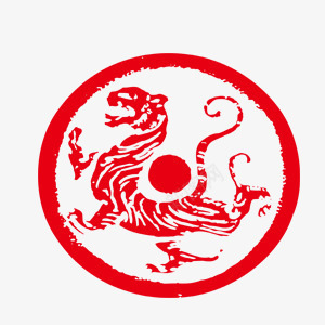 红色中式海报装饰图案png免抠素材_新图网 https://ixintu.com 中式 图案 海报 红色 装饰 龙