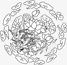 中国风花纹底纹png免抠素材_新图网 https://ixintu.com 中国风 中式花纹 传统素材 图形 图案 圆形花纹 花卉