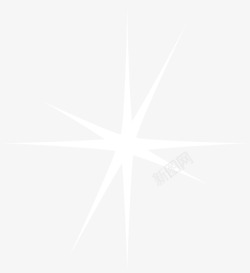 白色闪耀星星素材