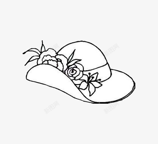 女士帽子简笔画png免抠素材_新图网 https://ixintu.com 女士 帽子 帽子简笔画 时尚风格 简笔画 花朵装饰