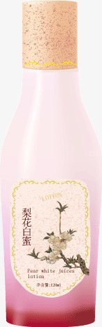 粉色的精油化妆水瓶子矢量图高清图片