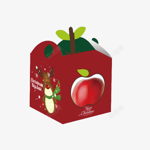 酒红色苹果平安果包装盒png免抠素材_新图网 https://ixintu.com 包装礼盒 平安果包装盒 正方形 水果 苹果 酒红色苹果