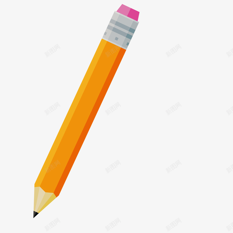 黄色的卡通铅笔装饰png免抠素材_新图网 https://ixintu.com 卡通铅笔 学习用品 效果图 装饰图 铅笔 黄色铅笔
