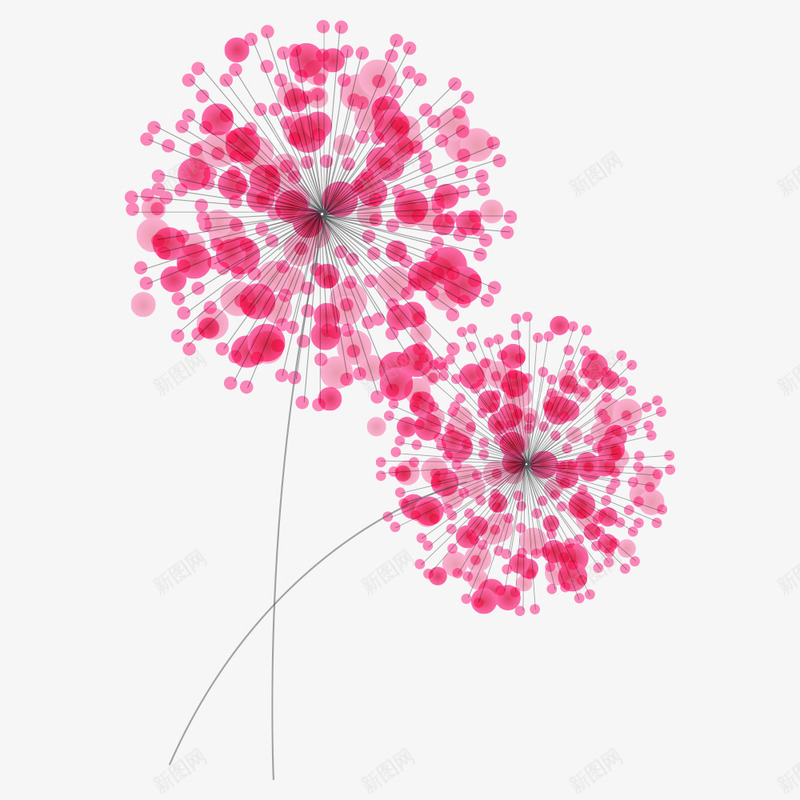 红色圆点花朵矢量图eps免抠素材_新图网 https://ixintu.com 圆点花朵 红色花朵 花 花儿 花卉 花瓣 矢量图