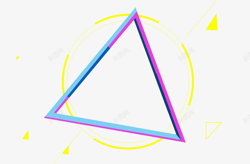 酷炫三角装饰psd免抠素材_新图网 https://ixintu.com 三角 装饰 酷炫