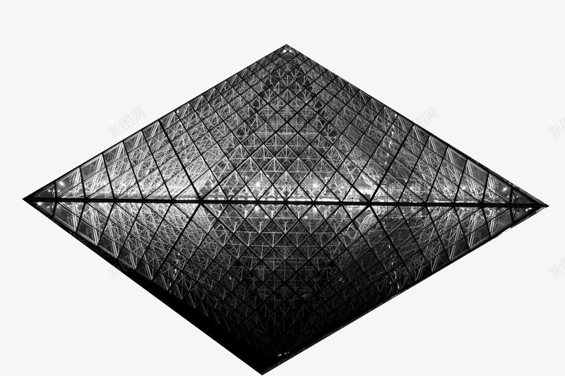 卢浮宫博物馆png免抠素材_新图网 https://ixintu.com 三角形 博物馆 卢浮宫 玻璃 玻璃金字塔 艺术 金字塔 黑白