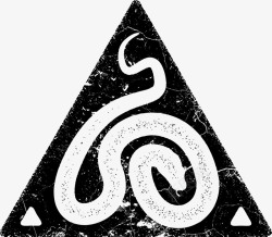 埃及图腾蛇三角形蛇印章矢量图高清图片