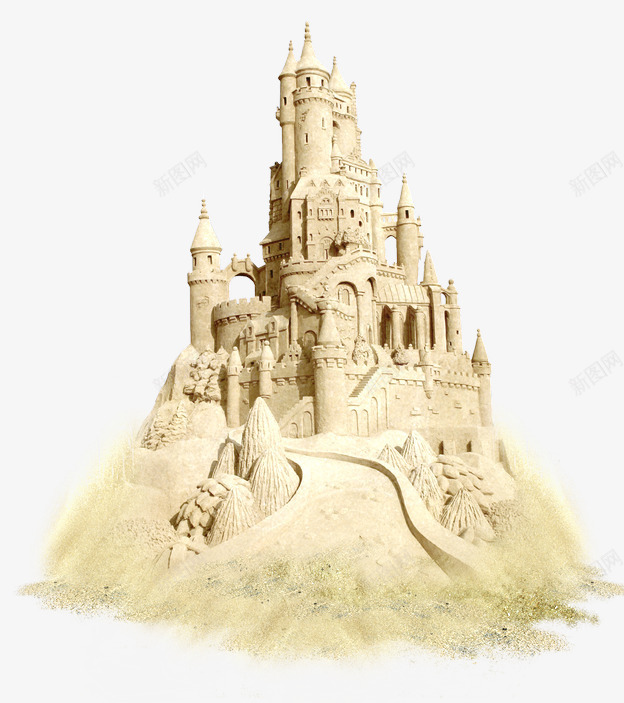 沙堆城堡png免抠素材_新图网 https://ixintu.com 城堡 复古 沙堆 豪华
