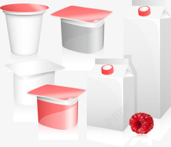 酸奶包装矢量图素材