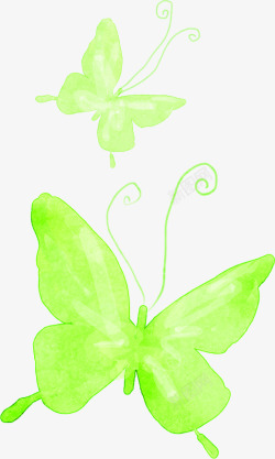 清晰绿色唯美浪漫蝴蝶海报背景素材