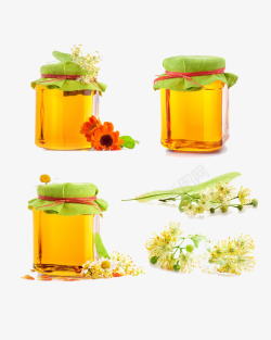 抗氧化产品清新田园风蜂蜜罐子包装高清图片