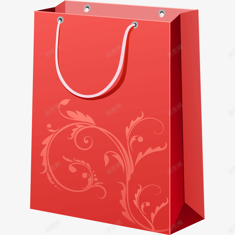 包装袋礼盒png免抠素材_新图网 https://ixintu.com 包装袋 礼盒 粉色 节日 衣服包装袋 袋样机
