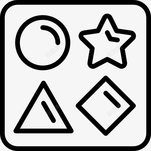 婴儿益智图标png_新图网 https://ixintu.com 三角 形状 星 游戏圈 逻辑