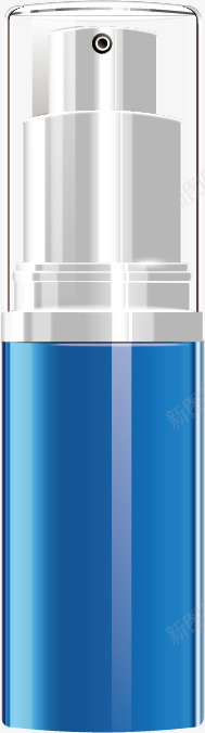 蓝色空白化妆瓶矢量图eps免抠素材_新图网 https://ixintu.com 包装 化妆品 小瓶子 模板 空白 蓝色 设计 矢量图