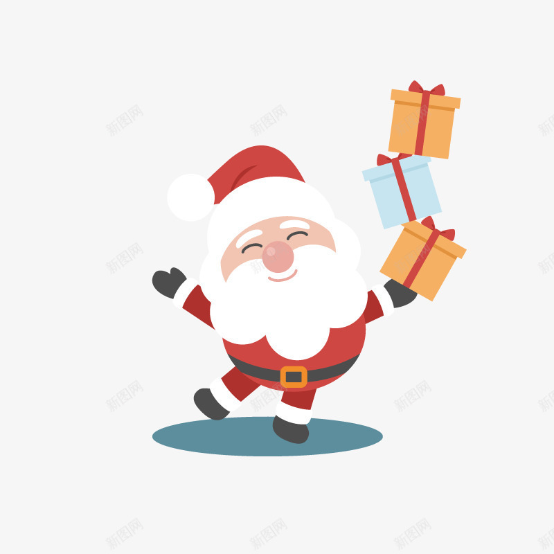 送礼物的圣诞老人png免抠素材_新图网 https://ixintu.com 免抠图 圣诞老人 效果图 礼物 礼盒 装饰图 装饰画