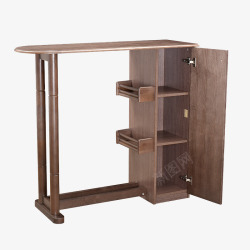 现代实木家具中式复古酒吧桌高清图片