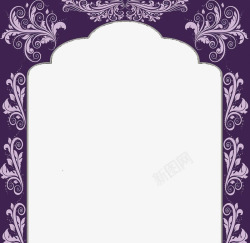 紫色婚礼花门素材