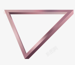 紫色简约三角形边框纹理素材