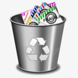 电脑垃极桶垃圾邮件图标高清图片
