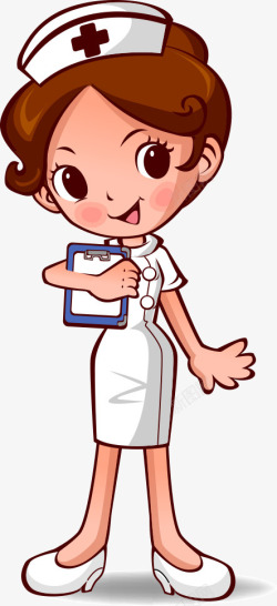 可爱卡通手绘护士人物素材