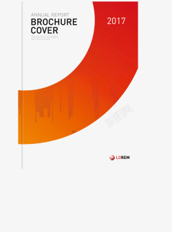 橘色弧形橘色弧形封面报告矢量图高清图片
