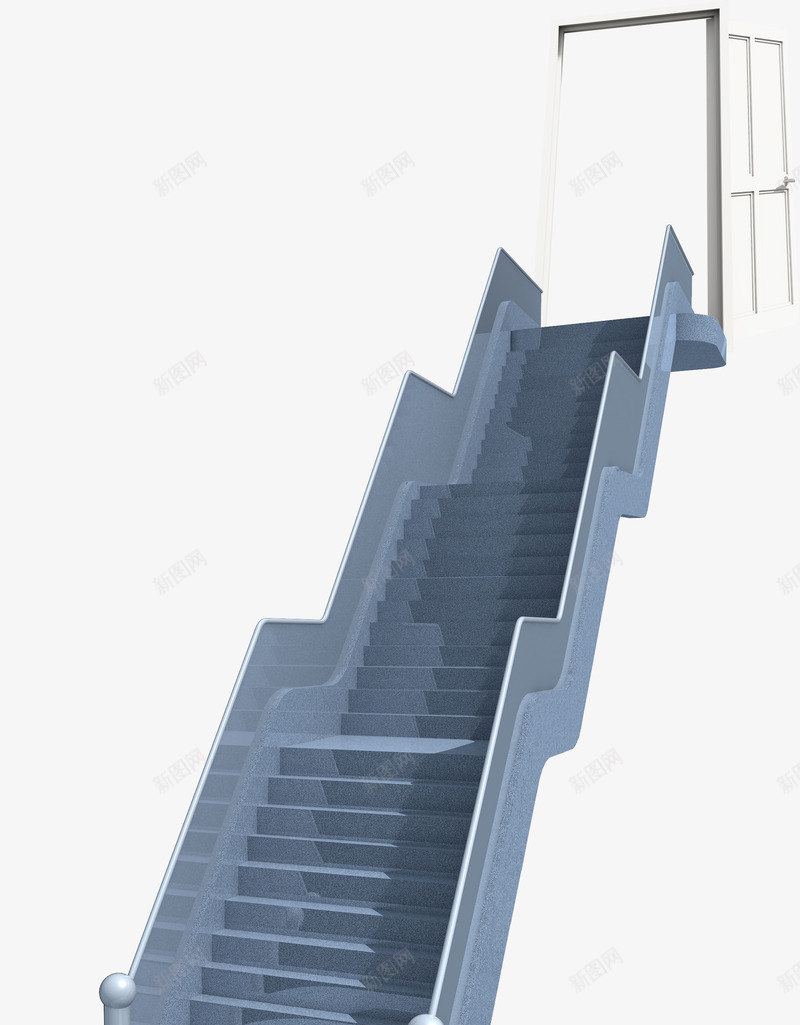 蓝色创意楼梯建筑png免抠素材_新图网 https://ixintu.com 免抠图 创意楼梯 建筑物 效果图 楼梯 装饰图 装饰画