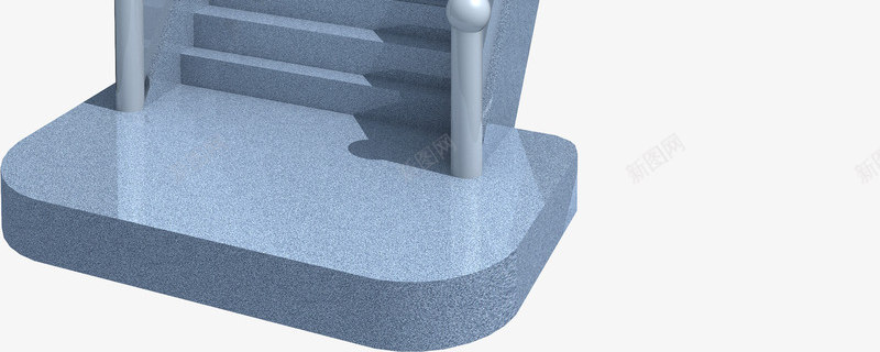 蓝色创意楼梯建筑png免抠素材_新图网 https://ixintu.com 免抠图 创意楼梯 建筑物 效果图 楼梯 装饰图 装饰画