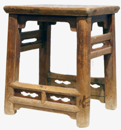 坐具清代中式柏木长方凳子高清图片
