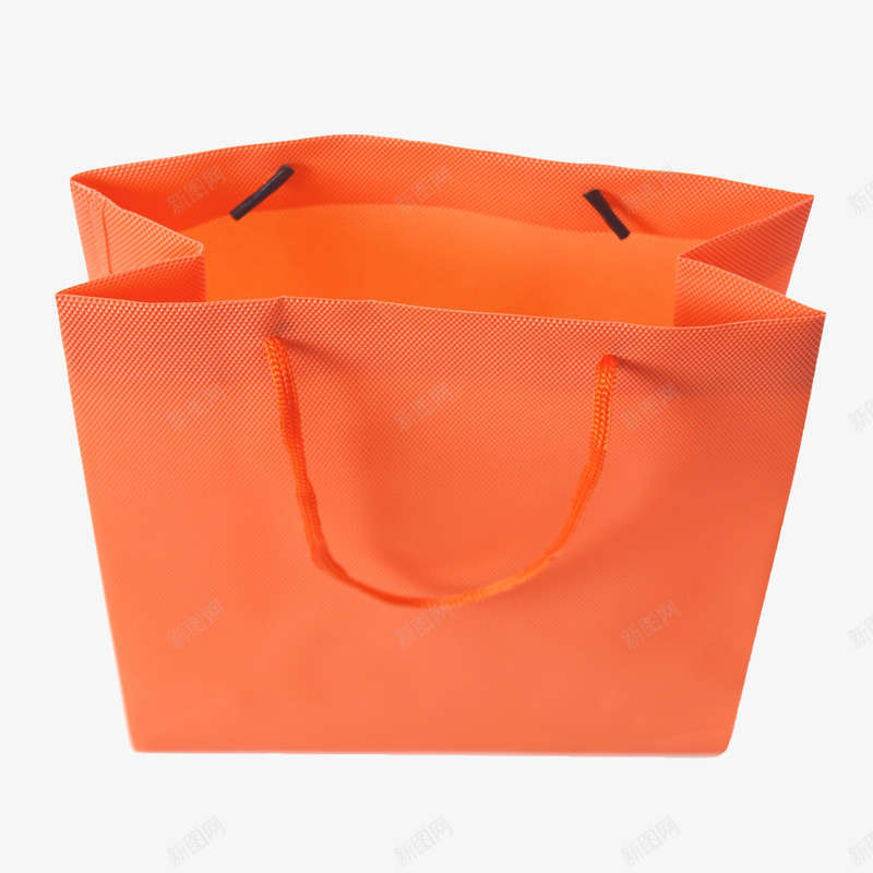 橙色手提购物布袋png免抠素材_新图网 https://ixintu.com 包装袋 手提袋 无纺布袋 橙色 空白包装袋 袋子 购物袋 黄色