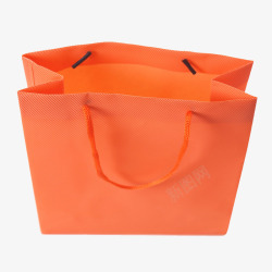 橙色手提购物布袋素材