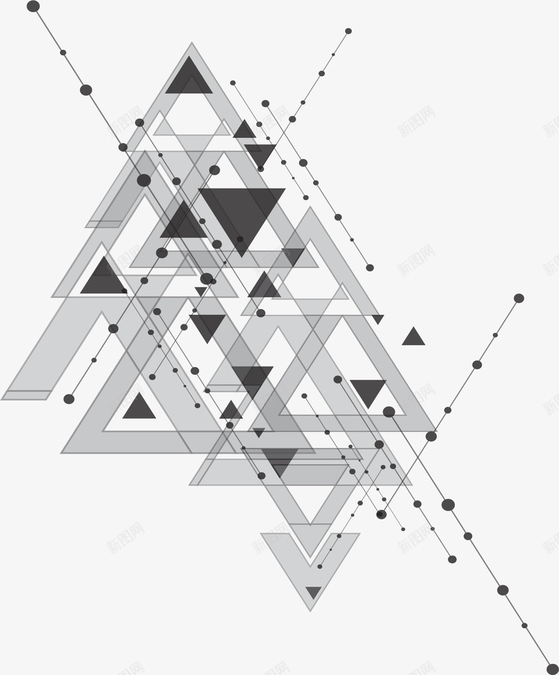 三角几何背景png免抠素材_新图网 https://ixintu.com 三角形 三角拼图 几何 抽象