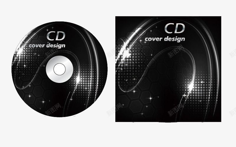 黑色CD封面包装png免抠素材_新图网 https://ixintu.com cd 包装 封面 黑色 黑色封面
