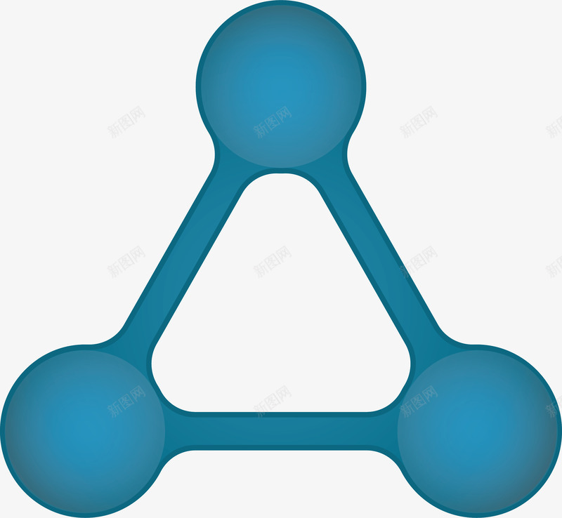 蓝色三角形分子png免抠素材_新图网 https://ixintu.com 三角形 几何结构 分子 分子结构 矢量png 蓝色分子