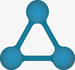 三角形结构蓝色三角形分子高清图片