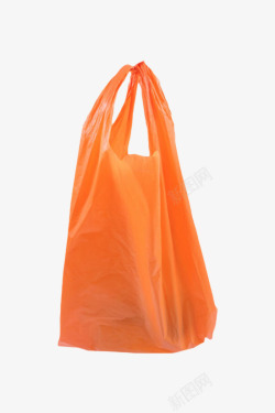 橙色袋子橙色收纳塑料袋子实物高清图片