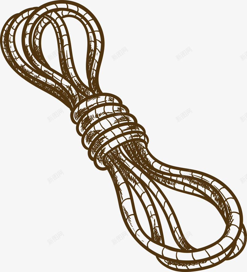 黑色手绘绳子装饰png免抠素材_新图网 https://ixintu.com 免抠图 卡通绳子 手绘绳子 效果图 绳子 黑色绳子