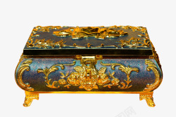 中国风的镶金宝盒素材