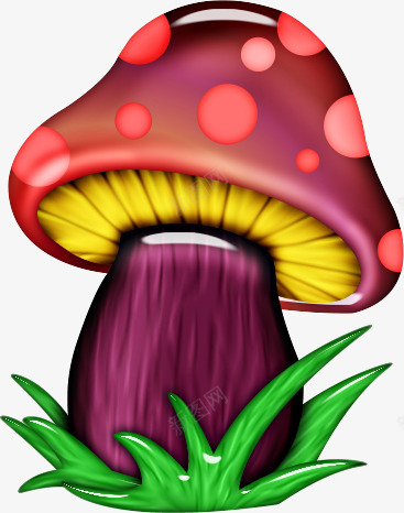 卡通可爱圆点蘑菇绿叶png免抠素材_新图网 https://ixintu.com 卡通可爱 卡通绿叶 卡通蘑菇 可爱蘑菇 圆点 绿叶 蘑菇卡通