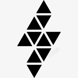 三角螺丝闪电的多边形形状的小三角形图标高清图片