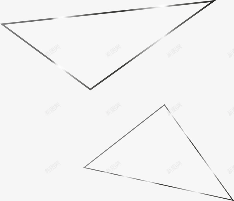 黑色简约三角形png免抠素材_新图网 https://ixintu.com 三角形 亚克力 亚克力板 简约 装饰图案 透明 黑色