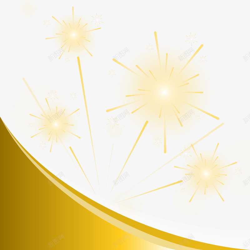 礼花的背景png免抠素材_新图网 https://ixintu.com 免扣png 免费png 商务 漂亮的背景 简洁 黄色