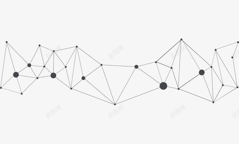 黑白蜘蛛网状png免抠素材_新图网 https://ixintu.com 三角形 球球 简约 网