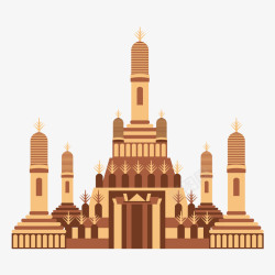 黎明杀机泰国黎明寺建筑旅游景点元素矢量图高清图片