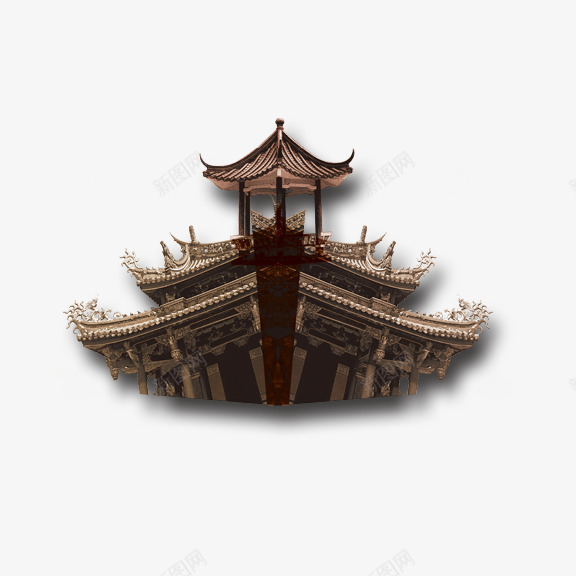 中式建筑阁楼png免抠素材_新图网 https://ixintu.com 古典 复古 建筑 阁楼