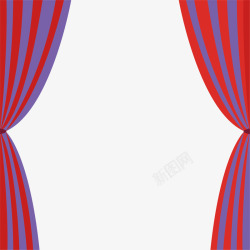 打开帘子古风透明帘子红帘子效果图矢量图高清图片
