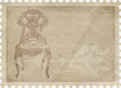 邮票贴图复古印有凳子的邮票高清图片