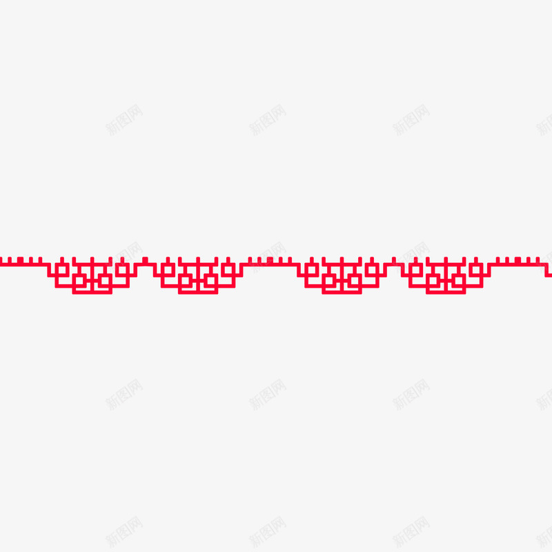 红色中国风纹路png免抠素材_新图网 https://ixintu.com 中国风 传统 喜庆 红色 边