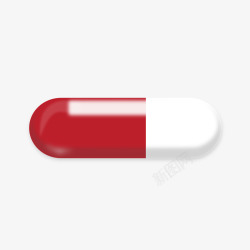 包装药丸手绘医疗红色胶囊药品高清图片