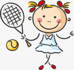 打羽毛球的小女孩打羽毛球的小女孩矢量图高清图片