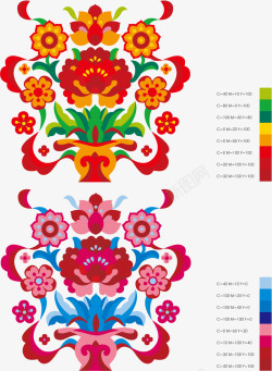 中国风牡丹背景中式花纹矢量图高清图片